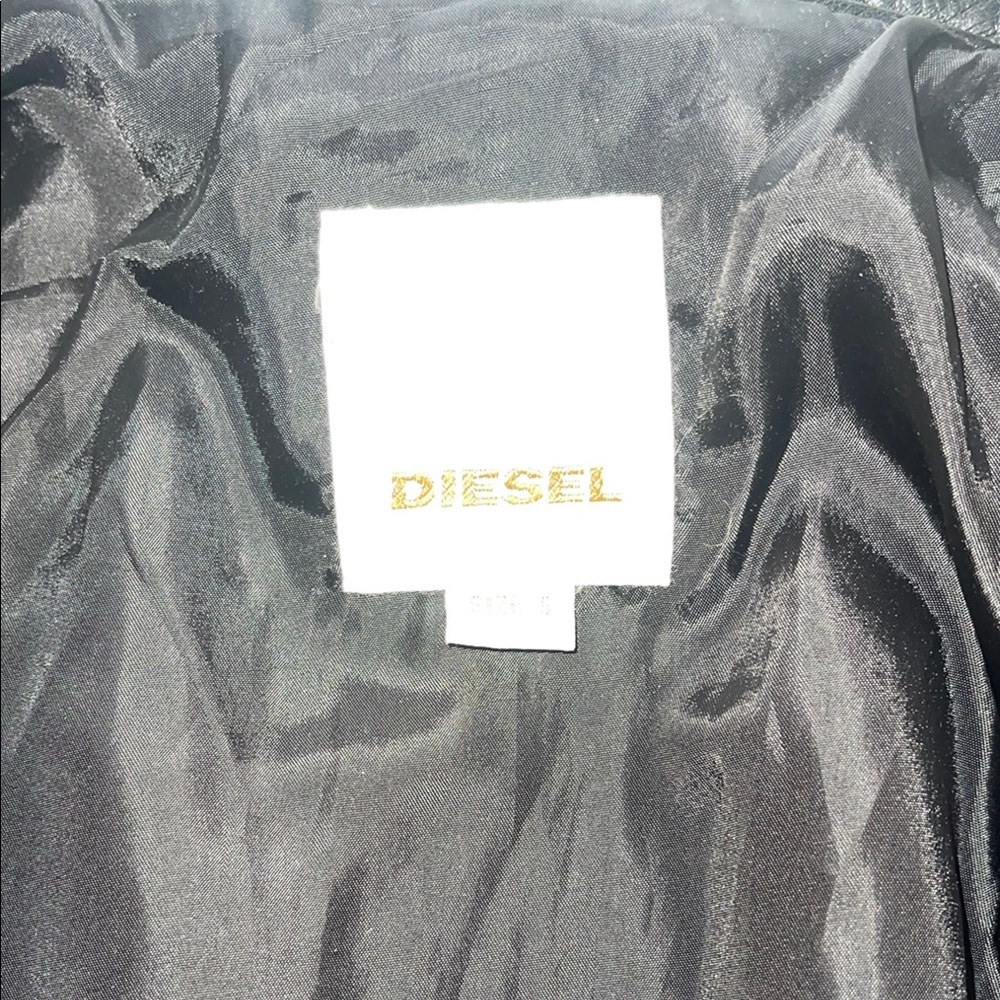Black Leather Diesel Women's Jacket - Picture 4 of 10
